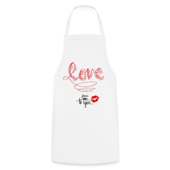 Amour - Tablier de cuisine - blanc - Devant - AI Model Male 185 dark (185cm)
