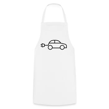 electric car e-car electric car - Cooking Apron - white - Front - AI Model Male 185 dark (185cm)