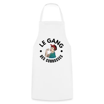 copine, meilleures copines, bande de filles - Tablier de cuisine - blanc - Devant - AI Model Male 185 dark (185cm)