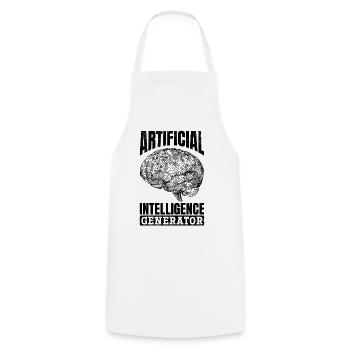 Artificial Intelligence Generator - Machine Learni - Cooking Apron - white - Front - AI Model Male 185 dark (185cm)