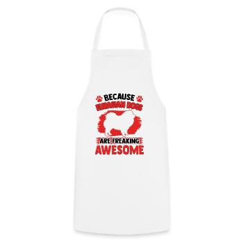 Eurasier is fantastic Spitz Eurasian Dog - Cooking Apron - white - Front - AI Model Male 185 dark (185cm)
