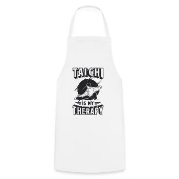 Tai Chi Is My Therapy Martial Arts Tai Chi Lover - Cooking Apron - white - Front - AI Model Male 185 dark (185cm)