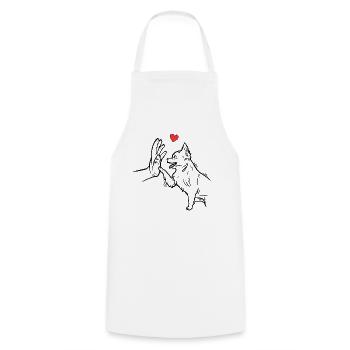 Chihuahuas doux Amour Chihuahua - Tablier de cuisine - blanc - Devant - AI Model Male 185 dark (185cm)