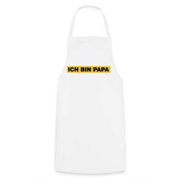 Ich bin Papa - Kochschürze - Weiß - Vorne - AI Model Male 185 dark (185cm)