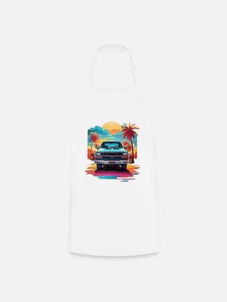 Pick-up Truck - Kochschürze - Weiß