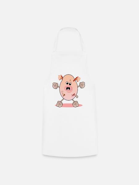 SCHWEINCHEN FERKEL SAU - Kochschürze - Weiß