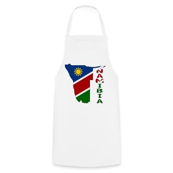 Namibia Map Flag - Cooking Apron - white - Front - AI Model Male 185 dark (185cm)