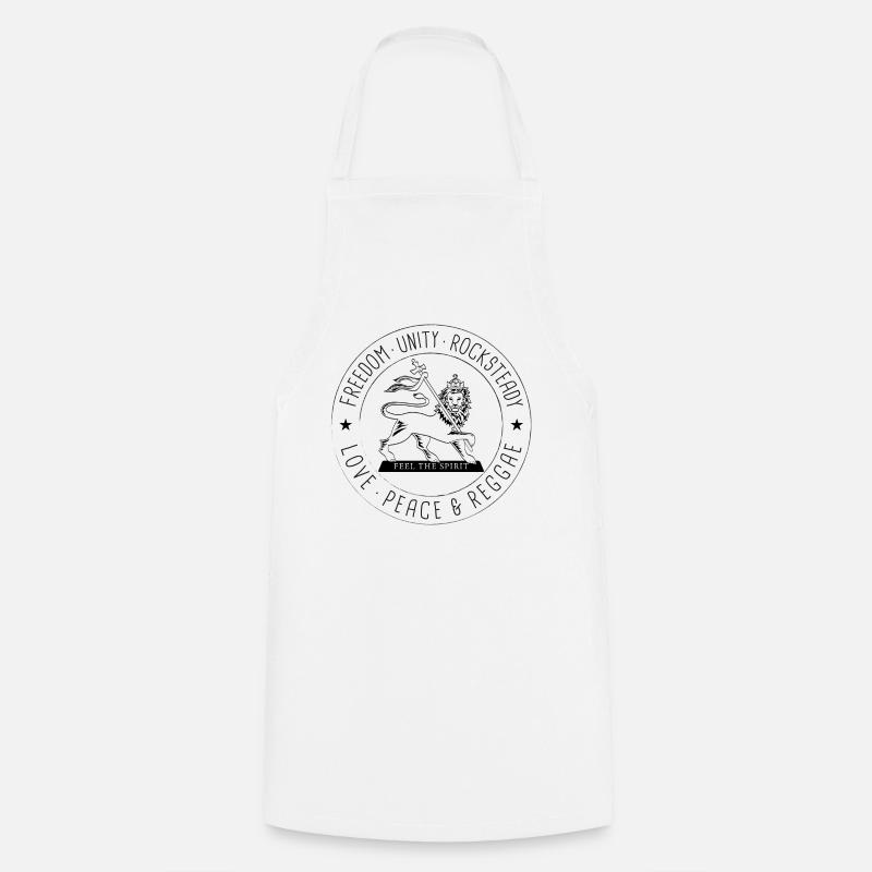 Freedom Unity Rocksteady avec un lion conquérant - Tablier de cuisine - blanc