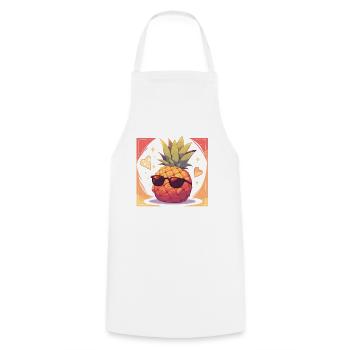 Pineapple Pineapple Sunglasses Fruit Fruit - Cooking Apron - white - Front - AI Model Male 185 dark (185cm)