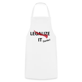 Cannabis Marijuana Legalization - Cooking Apron - white - Front - AI Model Male 185 dark (185cm)