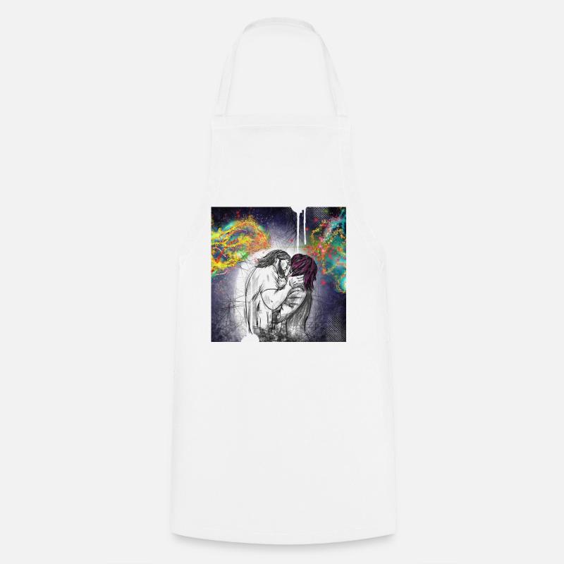 Premier baiser - Tablier de cuisine - blanc