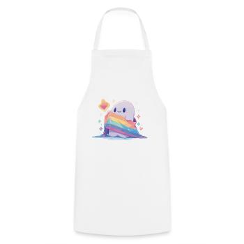 Ghost Lgbt Ghost Lgbt Flag - Tablier de cuisine - blanc - Devant - AI Model Male 185 dark (185cm)