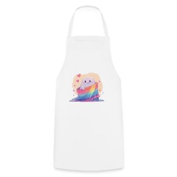 Ghost Lgbt Ghost Lgbt Flag - Tablier de cuisine - blanc - Devant - AI Model Male 185 dark (185cm)