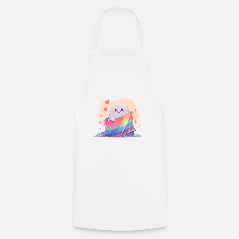 Ghost Lgbt Ghost Lgbt Flag - Tablier de cuisine - blanc