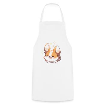 Corgi Dog - Cooking Apron - white - Front - AI Model Male 185 dark (185cm)