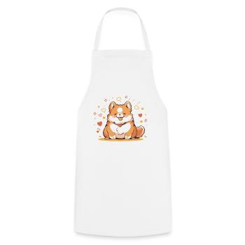 Corgi Corgi Dog Cute Corgi Corgis - Cooking Apron - white - Front - AI Model Male 185 dark (185cm)