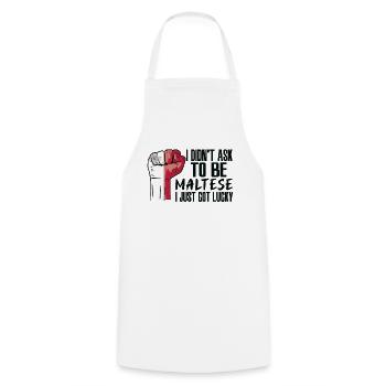 Maltese Pride Malta Flag Grown Maltese Roots - Cooking Apron - white - Front - AI Model Male 185 dark (185cm)