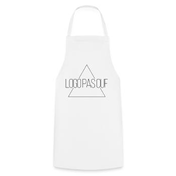 Logo pas ouf - Mais rigolo - Tablier de cuisine - blanc - Devant - AI Model Male 185 dark (185cm)