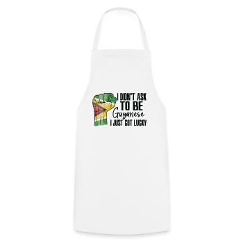 Guyanese Pride Guyana Flag Grown Guyanese Roots - Cooking Apron - white - Front - AI Model Male 185 dark (185cm)