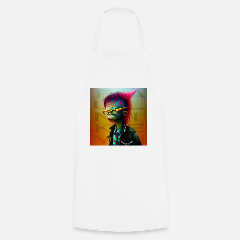 funky alien 05 - Tablier de cuisine - blanc