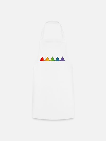 Regenbogen LGBTQ triangles - Kochschürze - Weiß