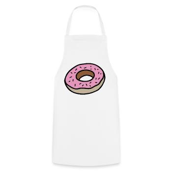 Donut - Kochschürze - Weiß - Vorne - AI Model Male 185 dark (185cm)