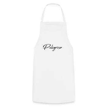 Peligroso Espagnol dangereux - Tablier de cuisine - blanc - Devant - AI Model Male 185 dark (185cm)