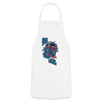 Skateboard Skater Ramp Skating Skating Funny - Cooking Apron - white - Front - AI Model Male 185 dark (185cm)