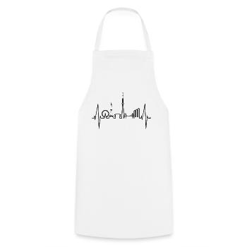 Tokyo Skyline Heartbeat Japan Heart I Love Tokyo - Cooking Apron - white - Front - AI Model Male 185 dark (185cm)