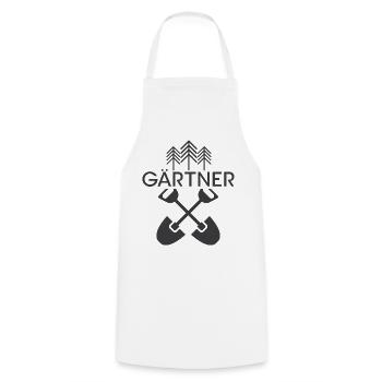 Werkzeuge Bäume Gärtner Wald Symbol Logo icon - Kochschürze - Weiß - Vorne - AI Model Male 185 dark (185cm)