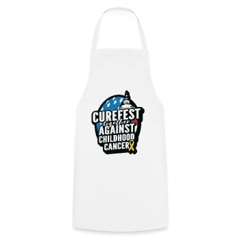 CureFest 2023 CureFest pour les patients atteints de cancer infantile - Tablier de cuisine - blanc - Devant - AI Model Male 185 dark (185cm)