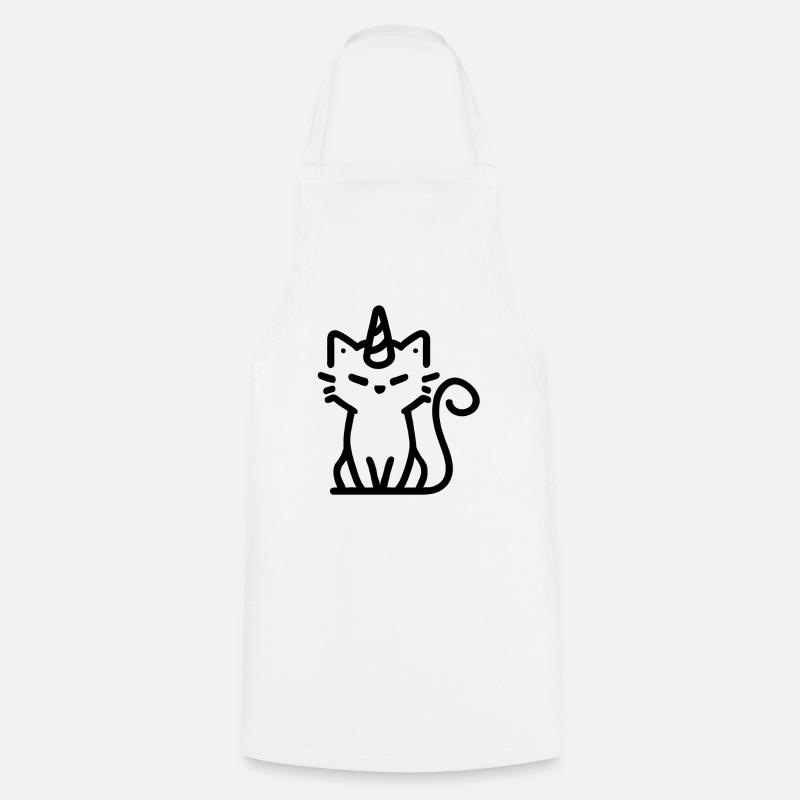 Unicorn cat - Cooking Apron - white