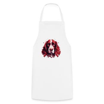 Hunde Hunderasse Zubehör Englisch Springer-Spaniel - Kochschürze - Weiß - Vorne - AI Model Male 185 dark (185cm)