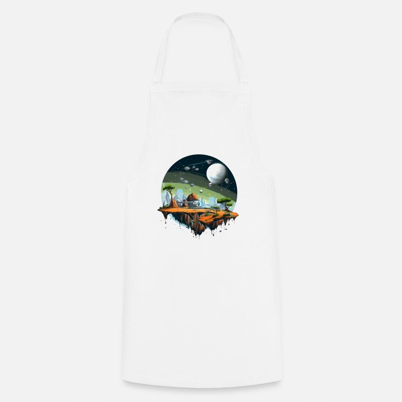 Alien Planet Space Sci Fi Shirt - Cooking Apron - white