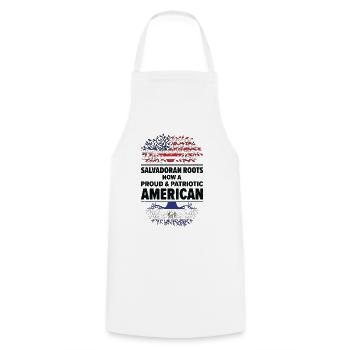 Salvadorian American Patriot États-Unis - Tablier de cuisine - blanc - Devant - AI Model Male 185 dark (185cm)