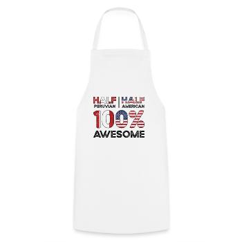Patriote américain péruvien USA Cultivé - Tablier de cuisine - blanc - Devant - AI Model Male 185 dark (185cm)