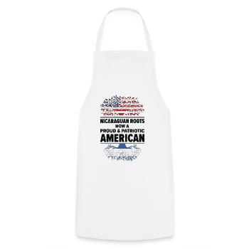 Nicaraguan American Patriot USA Grown Nicaragua - Cooking Apron - white - Front - AI Model Male 185 dark (185cm)