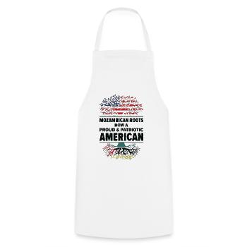 Mozambican American Patriot USA Grown Mozambique - Cooking Apron - white - Front - AI Model Male 185 dark (185cm)