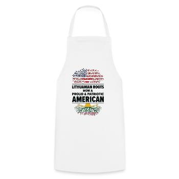 Litauisch Amerikanischer Patriot USA Gewachsen - Kochschürze - Weiß - Vorne - AI Model Male 185 dark (185cm)