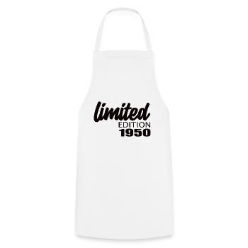 Édition limitée 1950 - Tablier de cuisine - blanc - Devant - AI Model Male 185 dark (185cm)