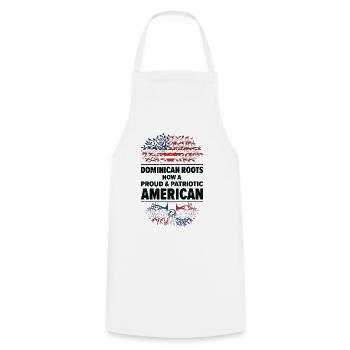 Dominican American Patriot États-Unis - Tablier de cuisine - blanc - Devant - AI Model Male 185 dark (185cm)