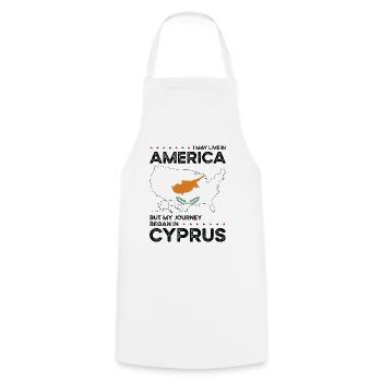 Cypriot American Patriot USA - Tablier de cuisine - blanc - Devant - AI Model Male 185 dark (185cm)
