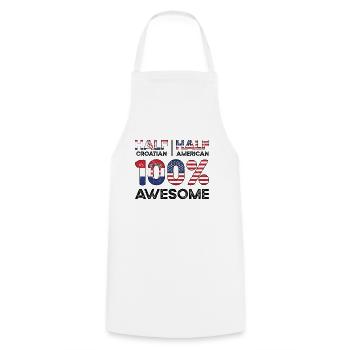 Croatie américain patriote USA cultivé - Tablier de cuisine - blanc - Devant - AI Model Male 185 dark (185cm)