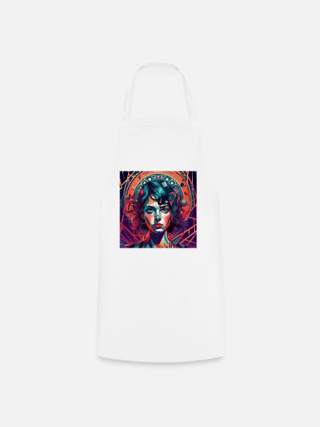 Psychedelic Lady - Kochschürze - Weiß