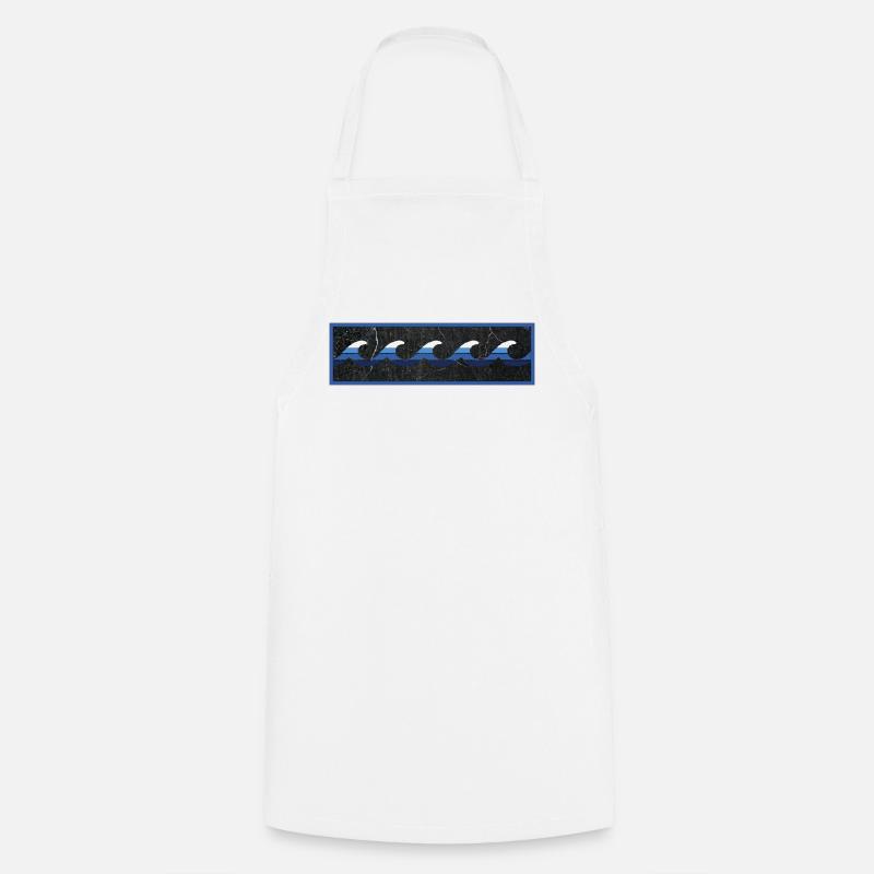 Logo Surfer Bleu - Tablier de cuisine - blanc