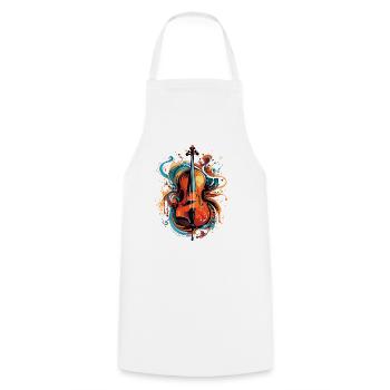 Cellospieler Cellist-Musiker - Kochschürze - Weiß - Vorne - AI Model Male 185 dark (185cm)