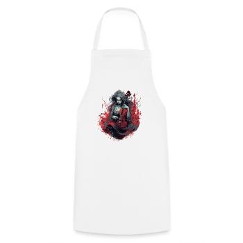 Cello player, cellist-musician, collo music - Cooking Apron - white - Front - AI Model Male 185 dark (185cm)