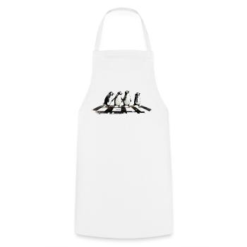 Pingouins - Tablier de cuisine - blanc - Devant - AI Model Male 185 dark (185cm)