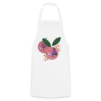 BUTTERFLY DREAMS - Tablier de cuisine - blanc - Devant - AI Model Male 185 dark (185cm)