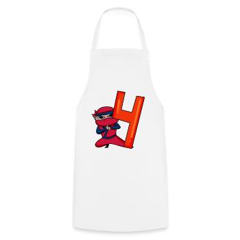 Garçon 4 ans 4e anniversaire garçon ninja - Tablier de cuisine - blanc - Devant - AI Model Male 185 dark (185cm)
